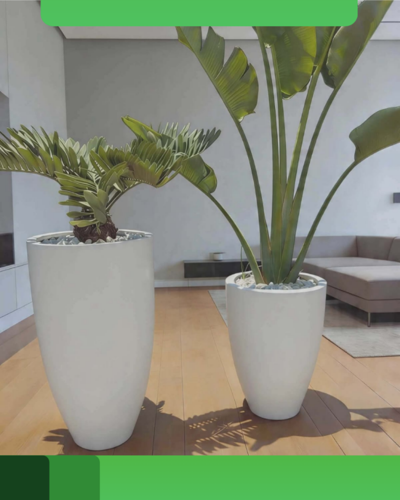 Outdoor concrete pots by WMS